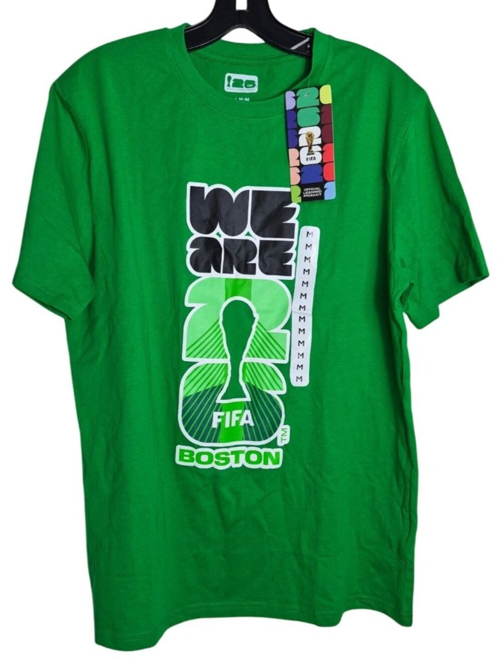 FIFA World Cup Boston Green Graphic T-Shirt Mens Size M Official Licensed